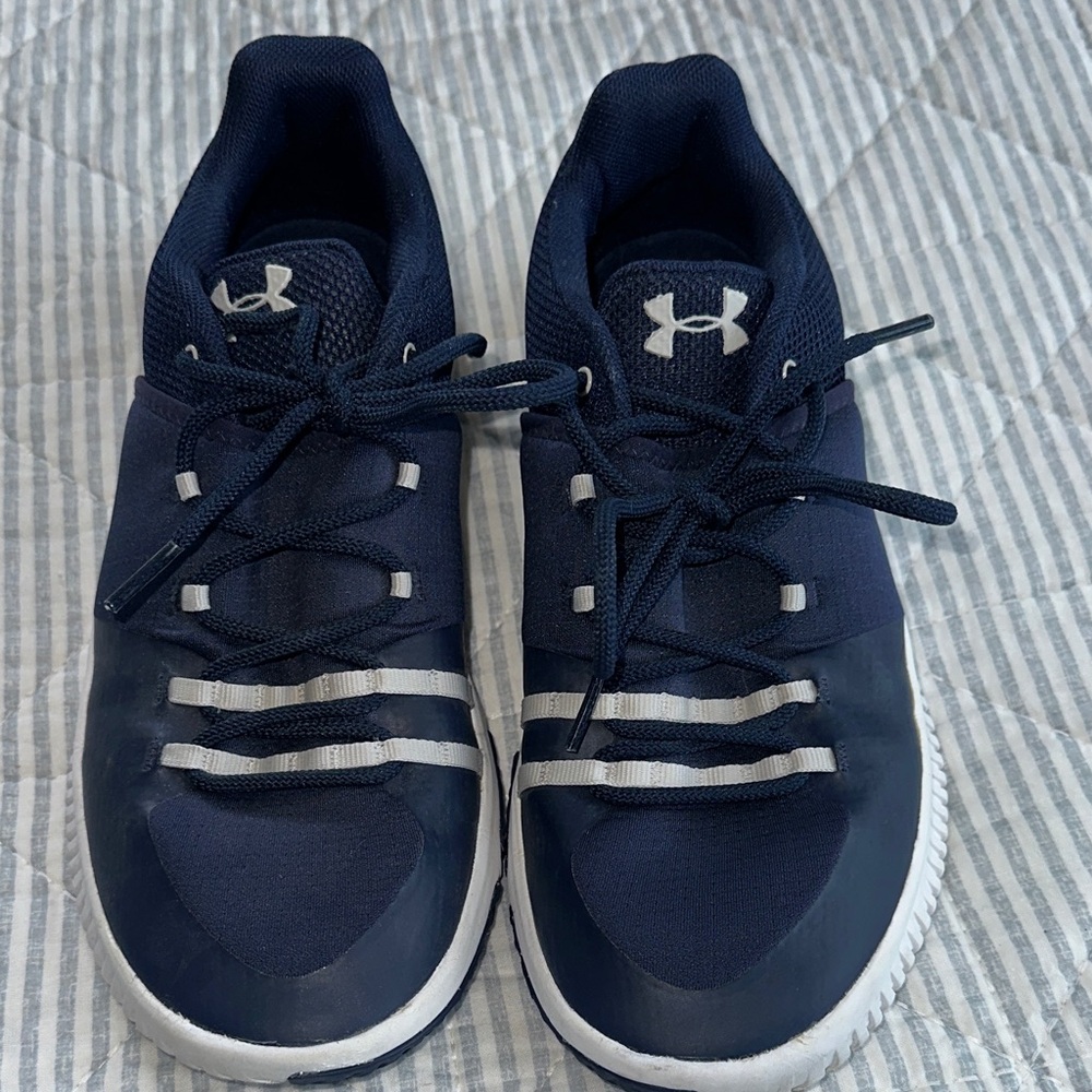 Under Armour Dark Blue Sneakers with White Stripes